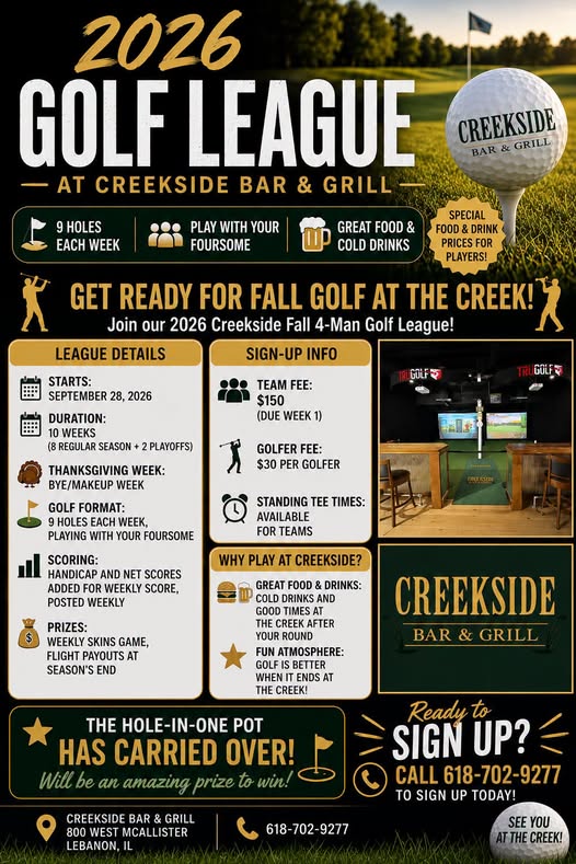 2026 Creekside Fall 4-Man Golf League